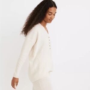 Madewell Asherton Waffle Henley Sweater SZ XXS